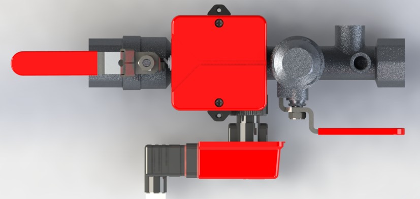 Top view of the assembly