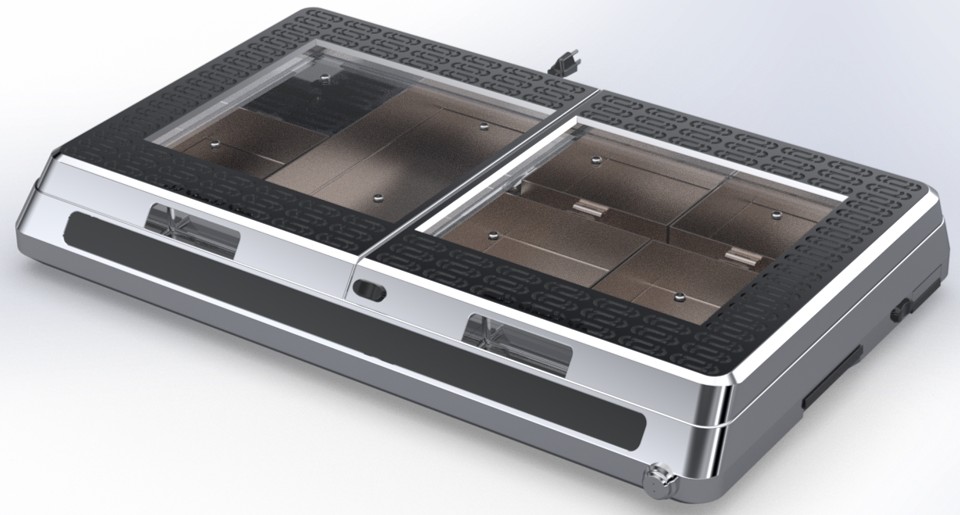 Closed view of the aerospace induction cooker
