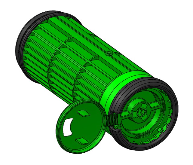 Oxygen generator assembly with cap