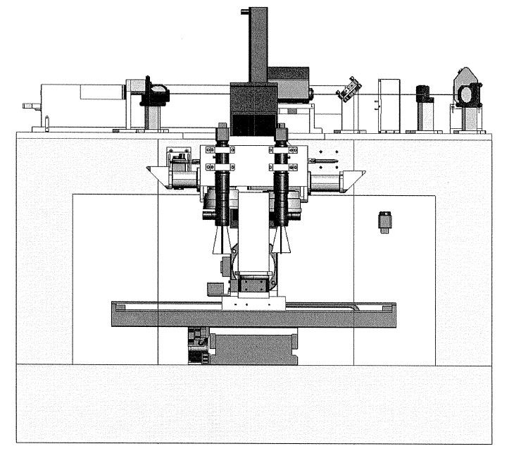 Front elevation with 5-axis head