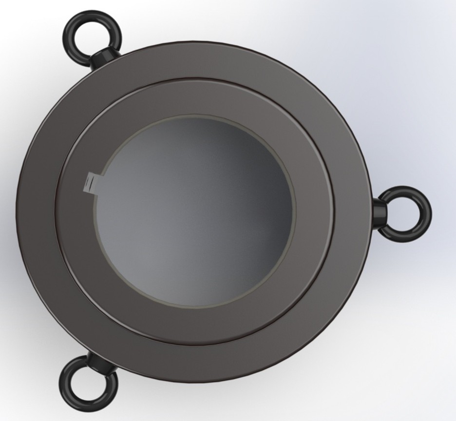 Plan view of rotating mast collar